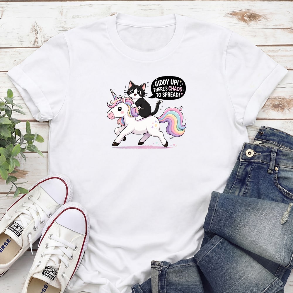 Giddy Up There’s Chaos To Spread Standard Tee White