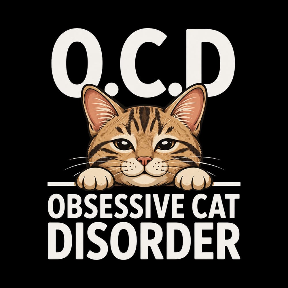 OCD Cat Standard Tee Black - Image 2