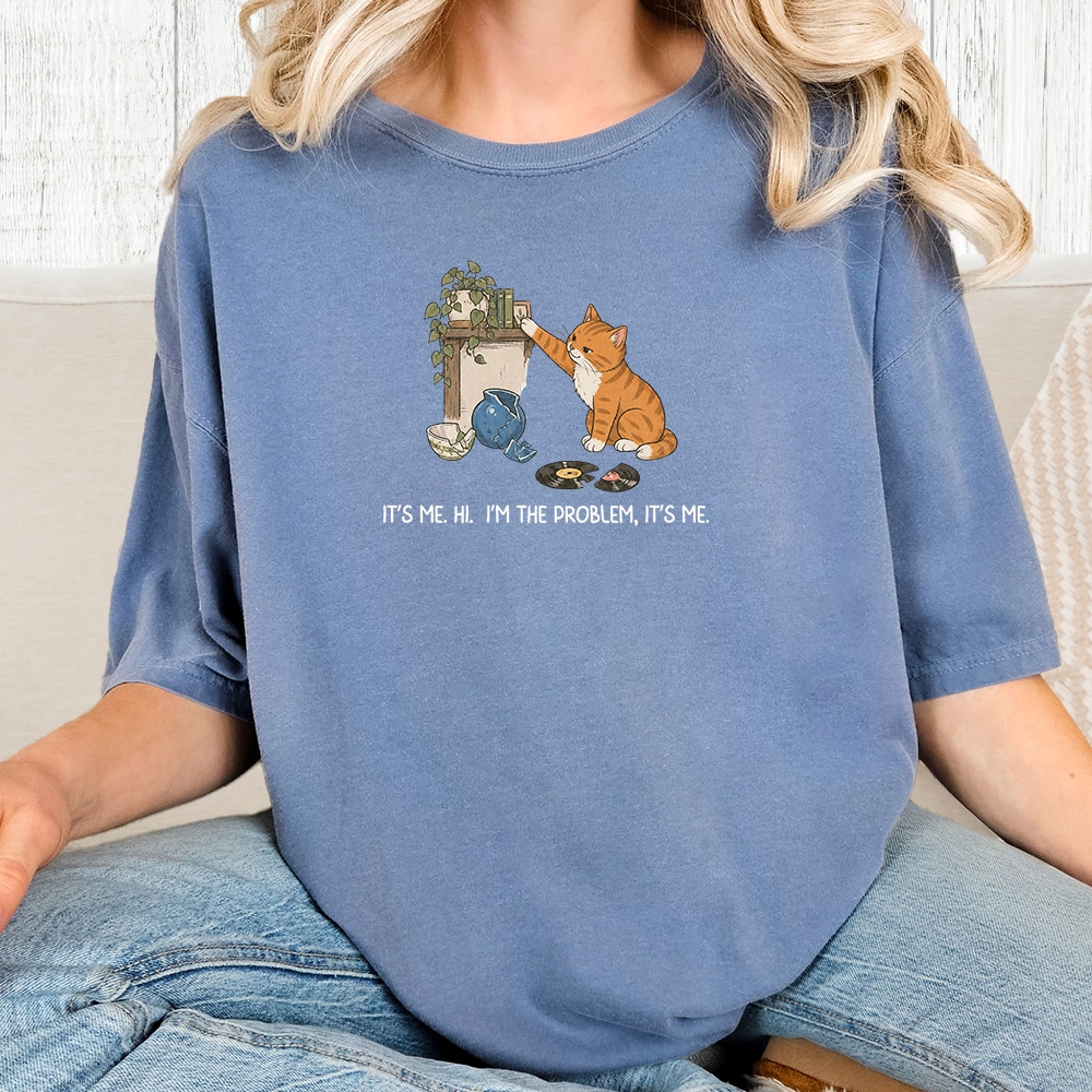 Comfort Colors It’s Me I’m The Problem Vintage Washed Tee - Blue Jean
