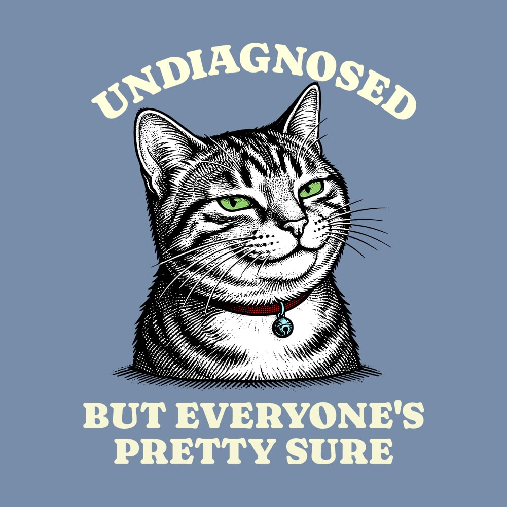 Comfort Colors Undiagnosed But Everyone’s Pretty Sure Premium Sweatshirt - Blue Jean - Image 2