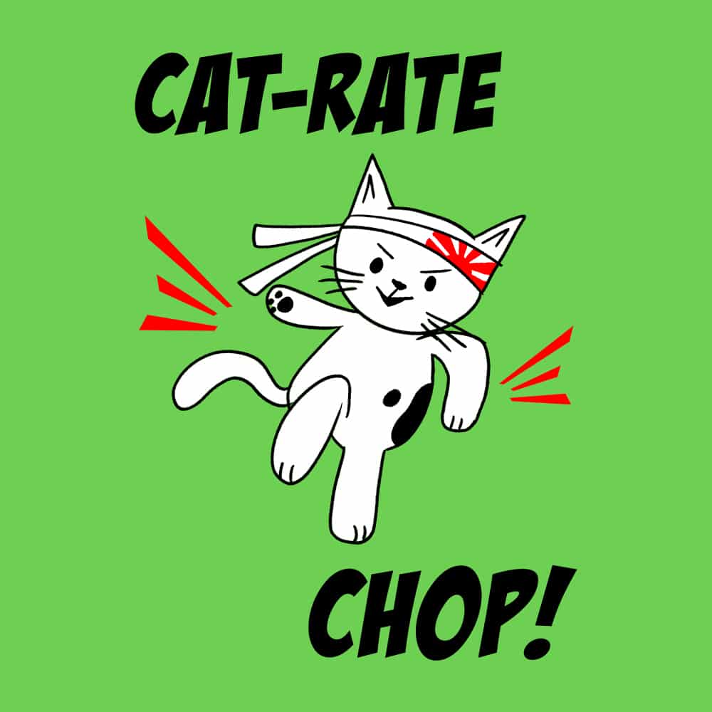 Cat-Rate Chop Standard Tee Electric Green - Image 2
