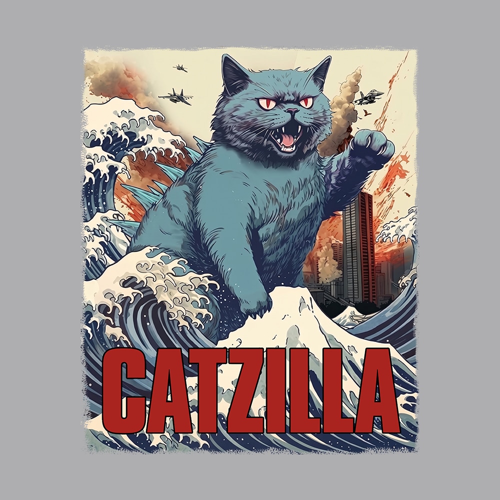 Catzilla Standard Tee Heather Grey - Image 2