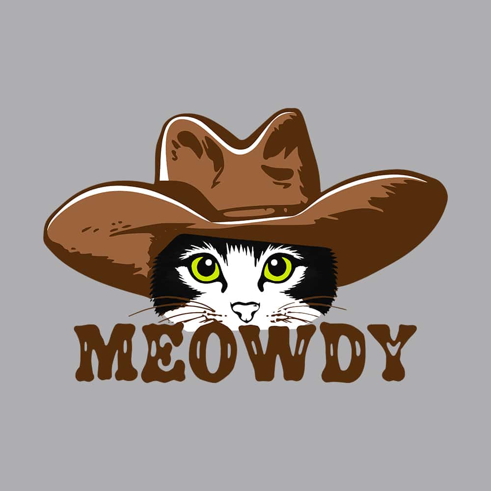 Meowdy Standard Tee Heather Grey - Image 2