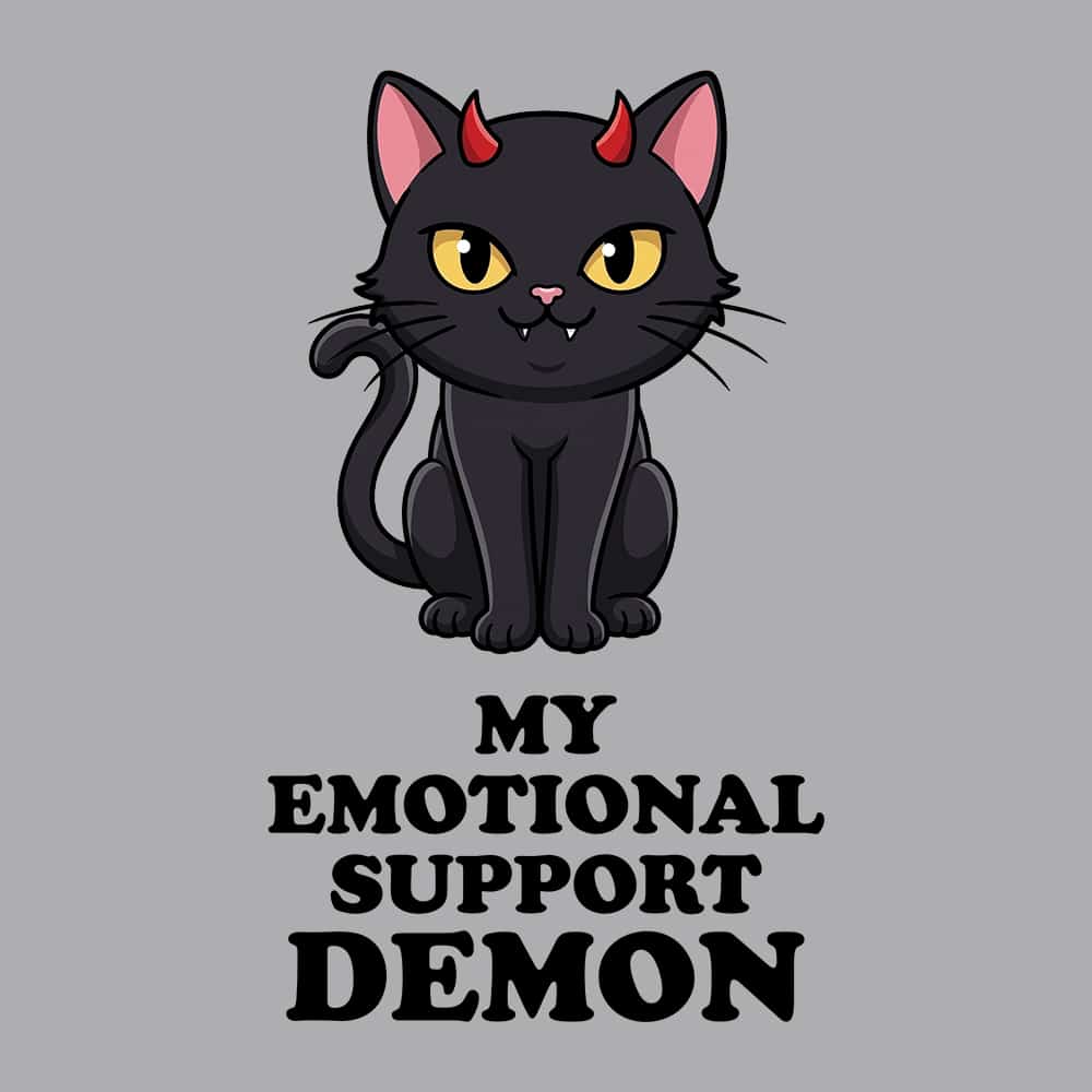 Emotional Support Human Standard Tee Heather Grey - Image 2