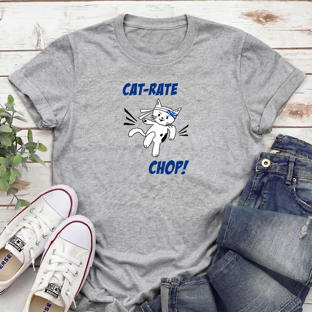 Cat-Rate Chop Standard Tee Heather Grey