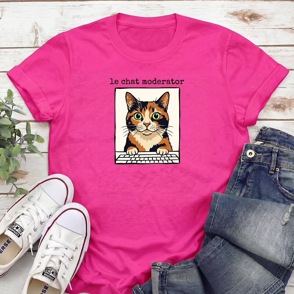 Le Chat Moderator Standard Tee Pink