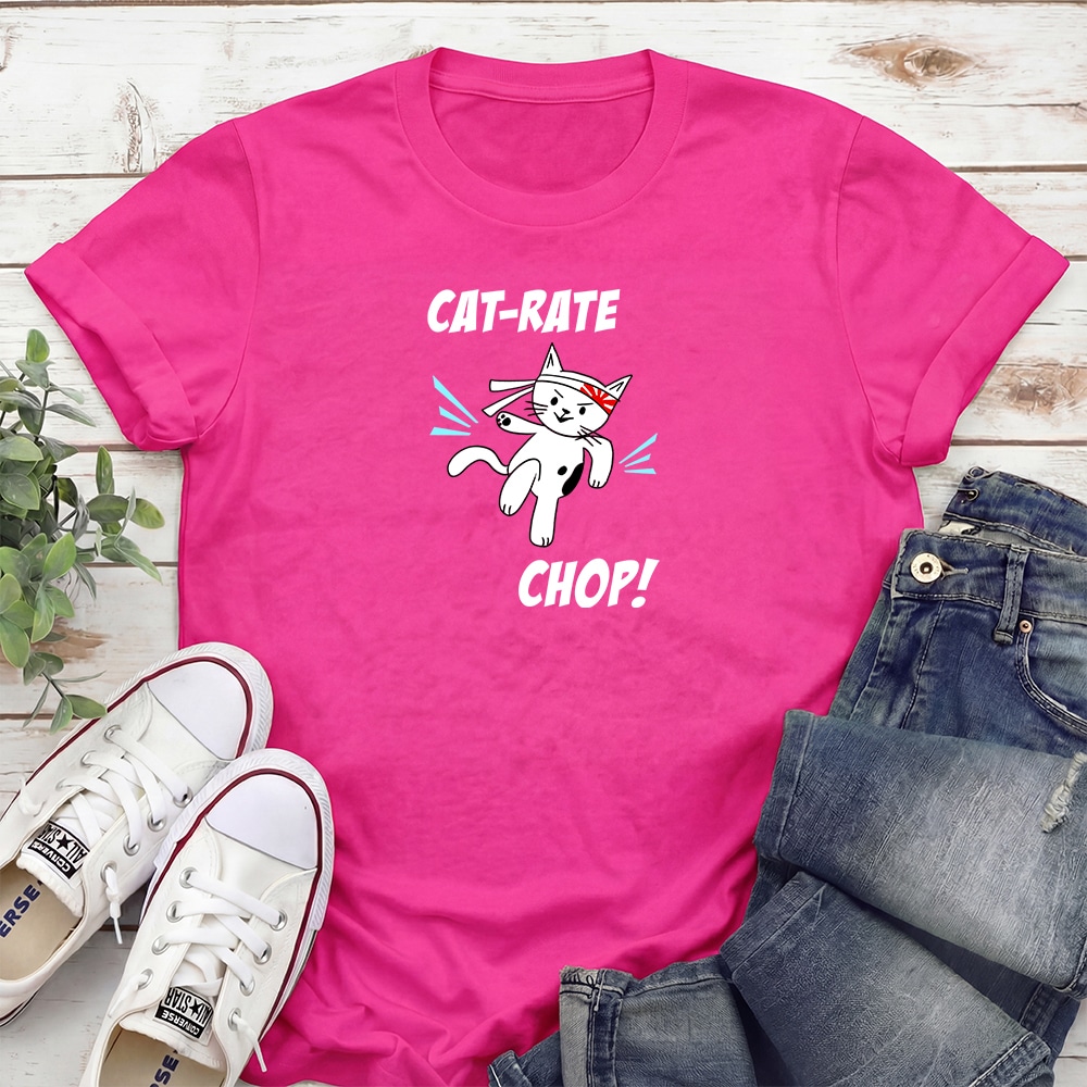 Cat-Rate Chop Standard Tee Pink