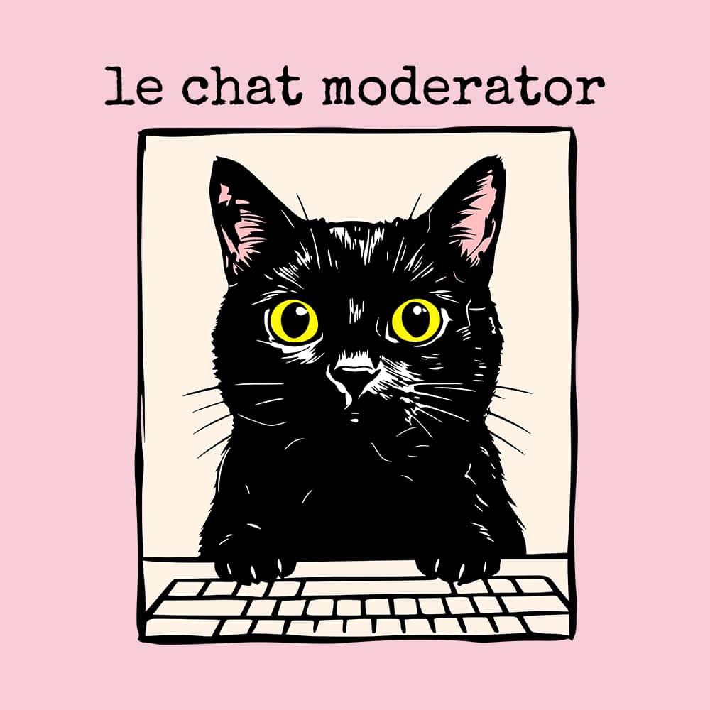 Le Chat Moderator Standard Tee Light Pink - Image 2