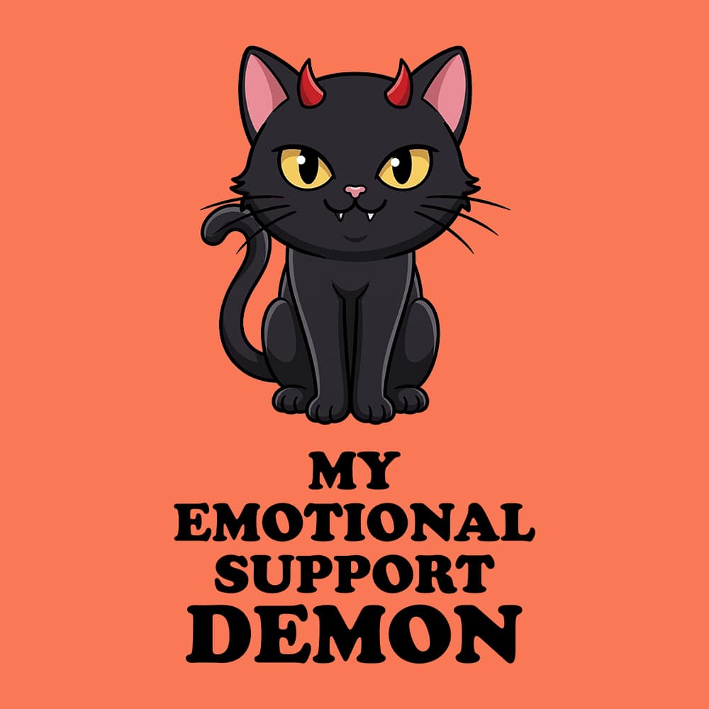 Emotional Support Human Standard Tee Orange - Image 2