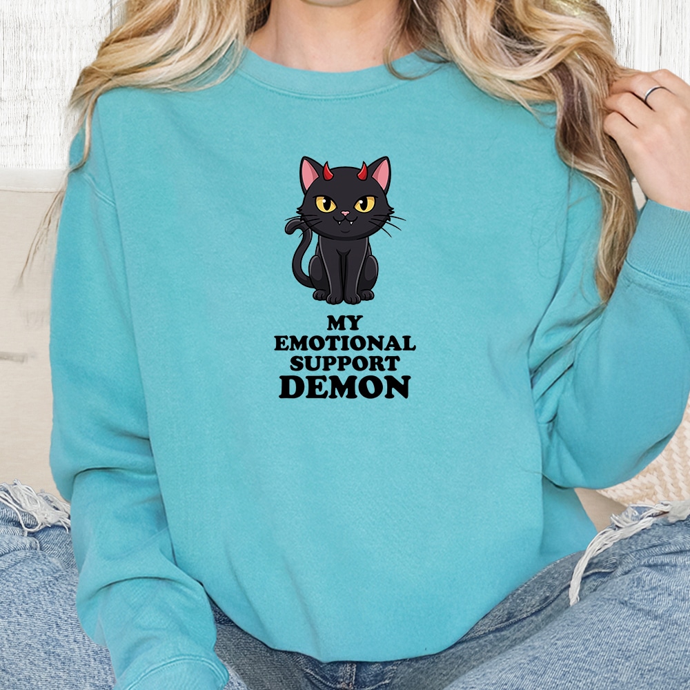 Comfort Colors Emotional Support Human Premium Sweatshirt - Seafoam