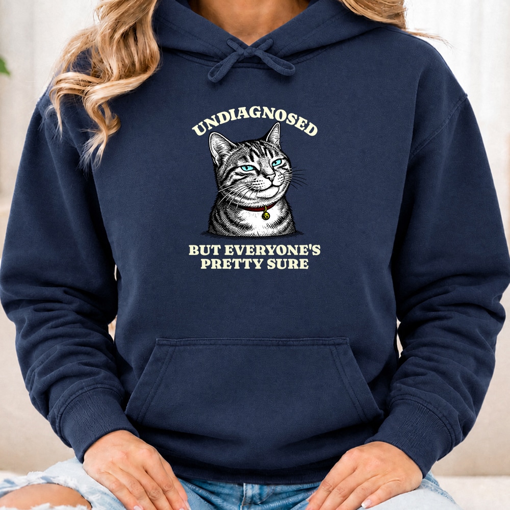 Comfort Colors Undiagnosed But Everyone’s Pretty Sure Premium Hoodie - Navy