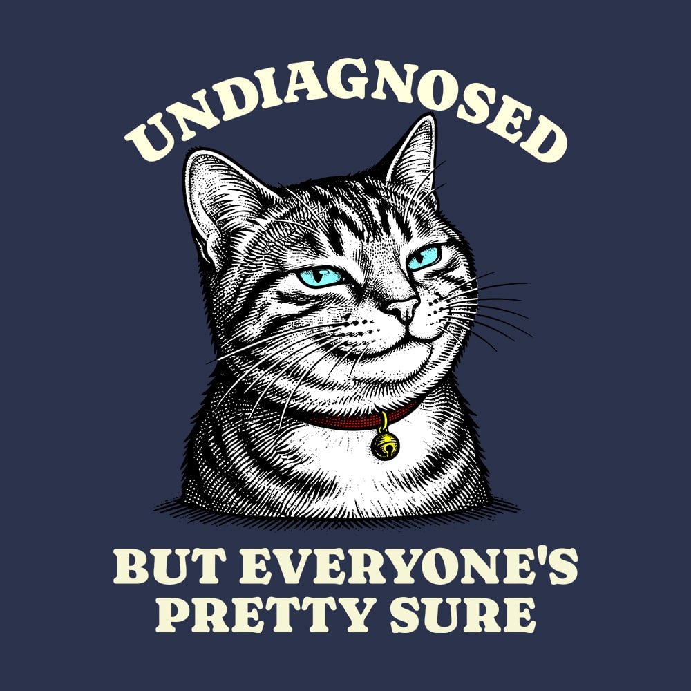 Comfort Colors Undiagnosed But Everyone’s Pretty Sure Premium Hoodie - Navy - Image 2