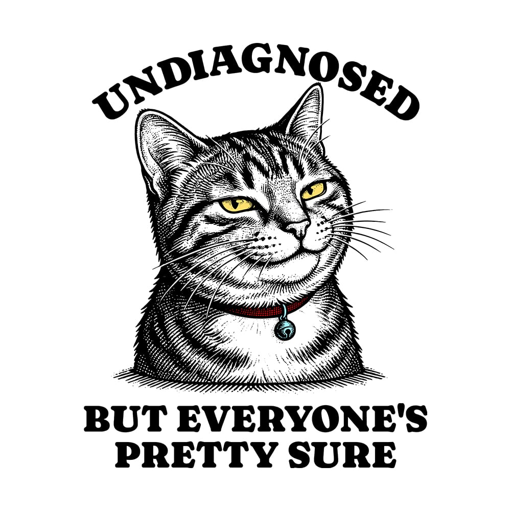 Undiagnosed But Everyone’s Pretty Sure Standard Tee White - Image 2