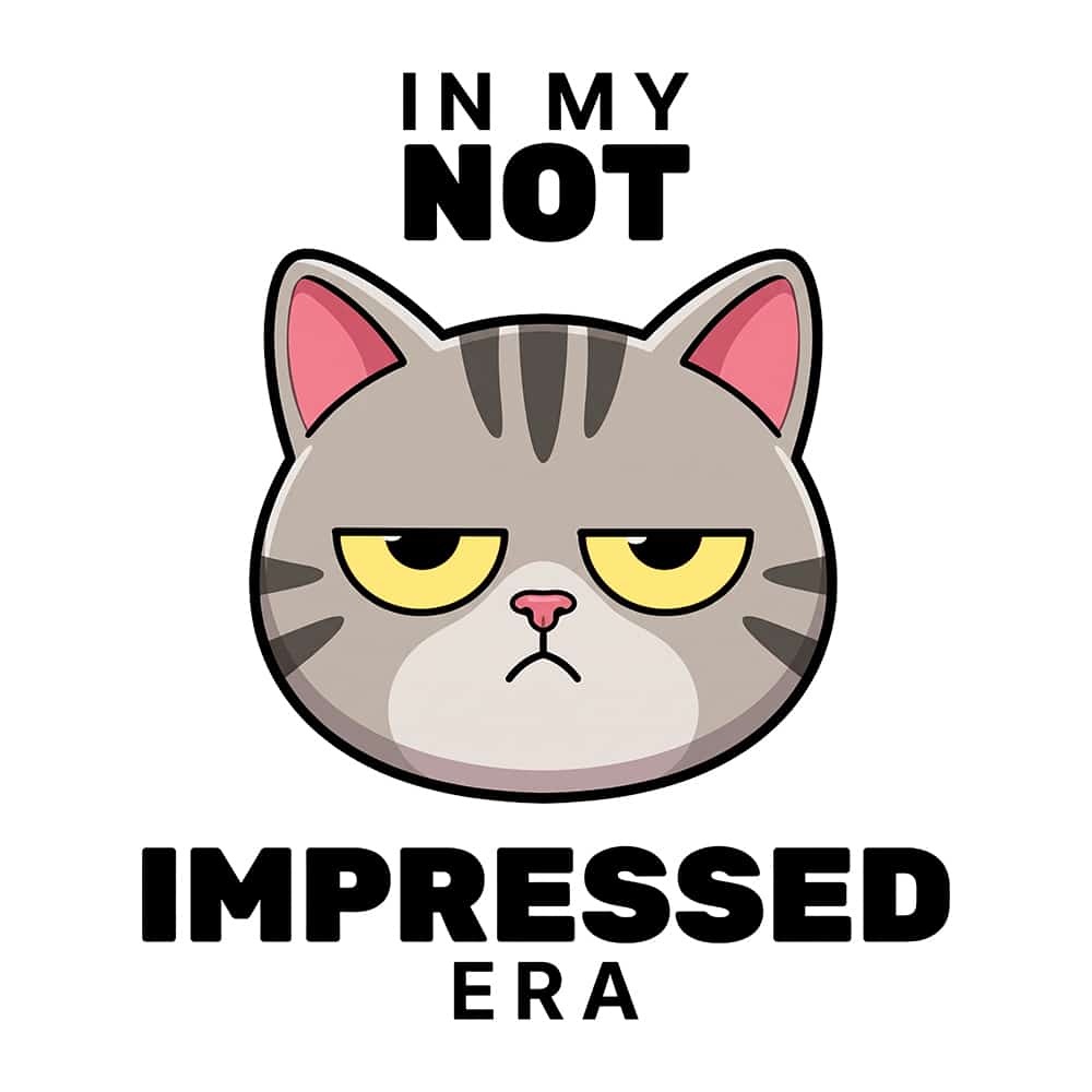 In My Not Impressed Era Standard Tee White - Image 2