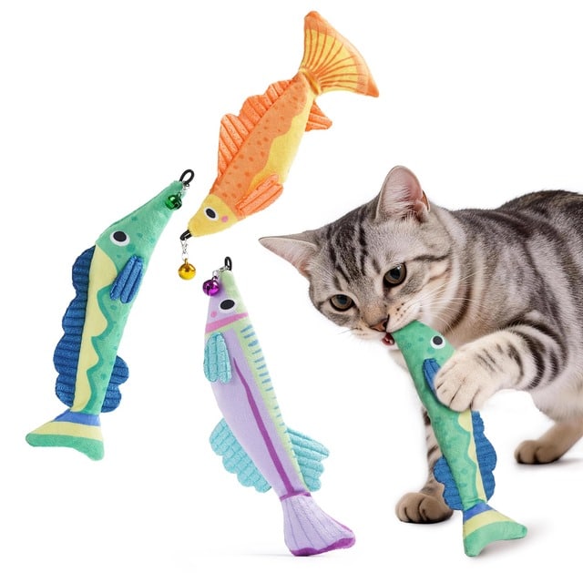 Catnip floppy fish cat toy