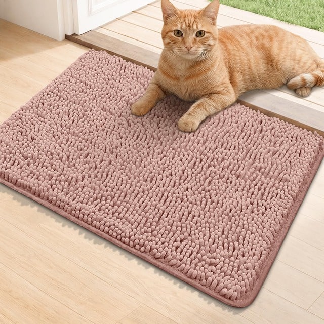 Super absorbent cat door mat