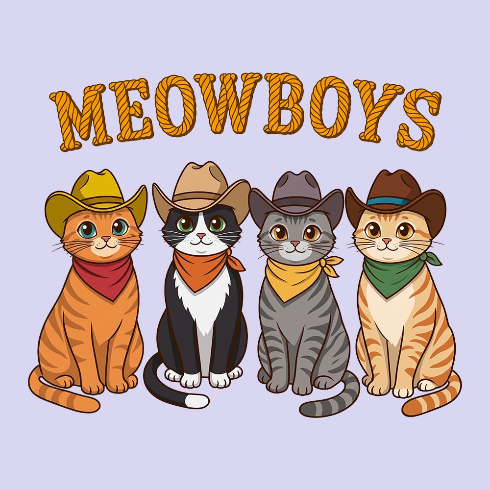 Comfort Colors Meowboys Premium Sweatshirt - Orchid - Image 2