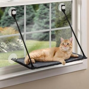 K&H Pet Products EZ Mount Cat Window Perch Kitty Sill,