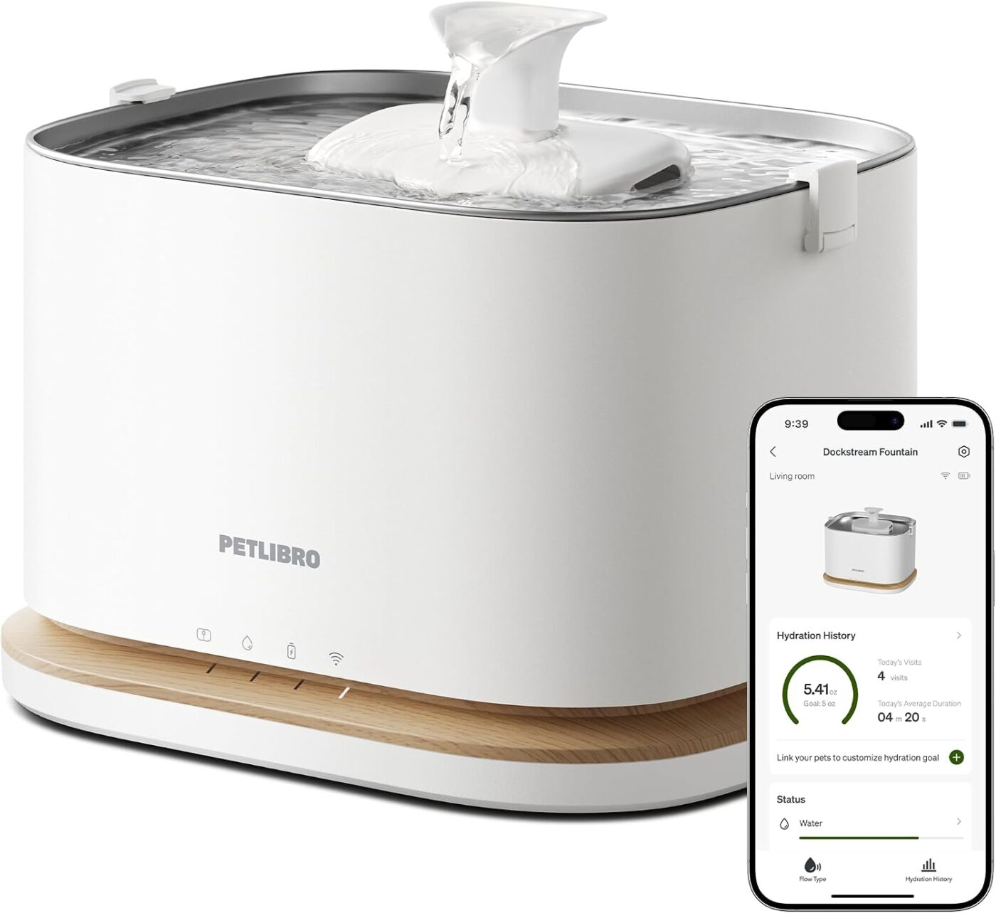 Petlibro Dockstream Wireless Water Pump App Cat Fountain