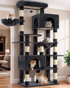 Heybly Cat Tree, 76-Inch Tall Heavy Duty Cat Tower