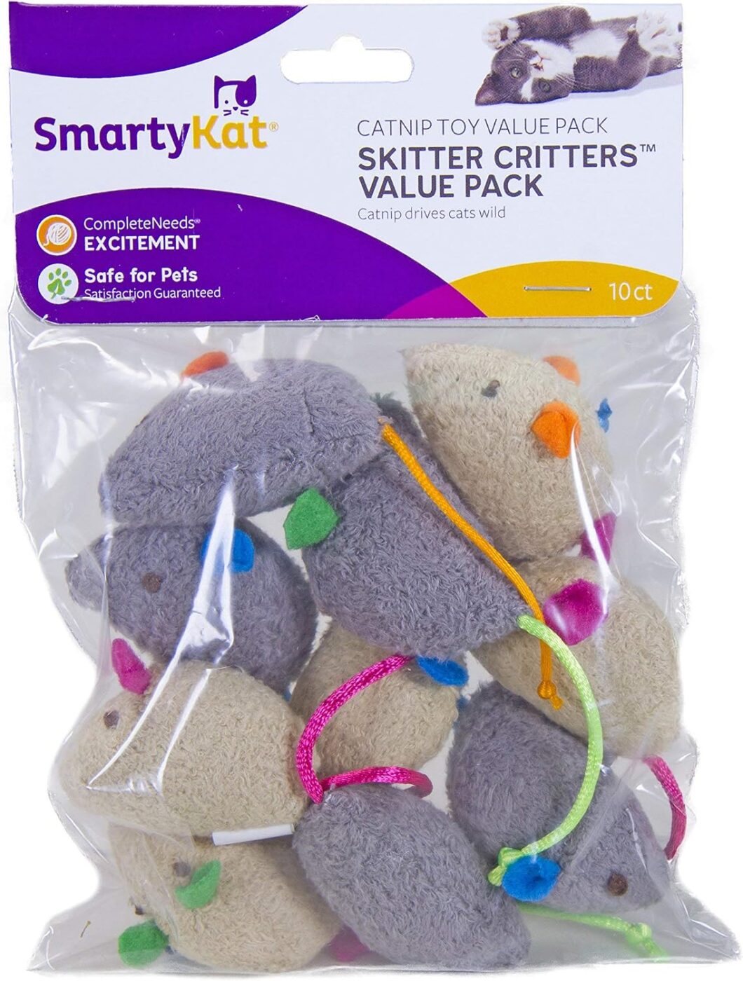SmartyKat Skitter Critters Catnip Mice