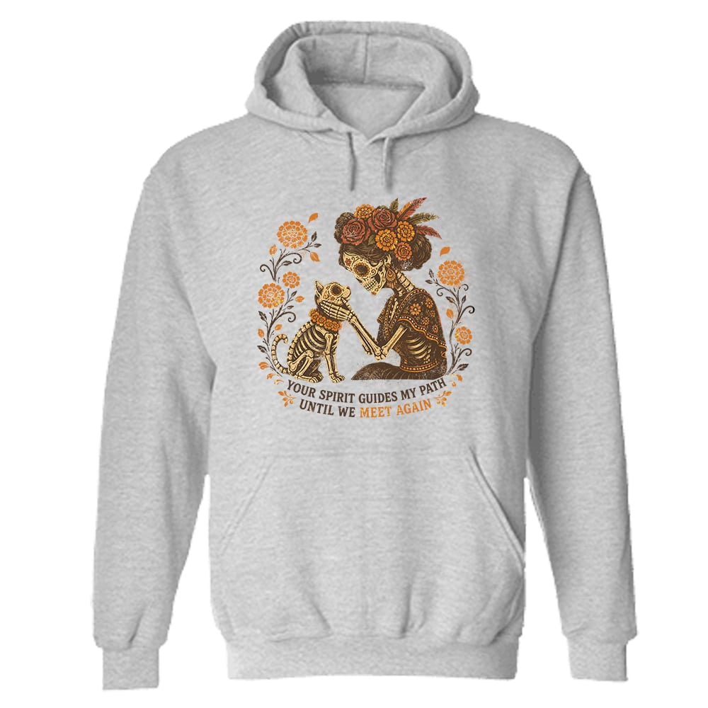 Día de los Muertos Until We Meet Again Hoodie Heather Grey