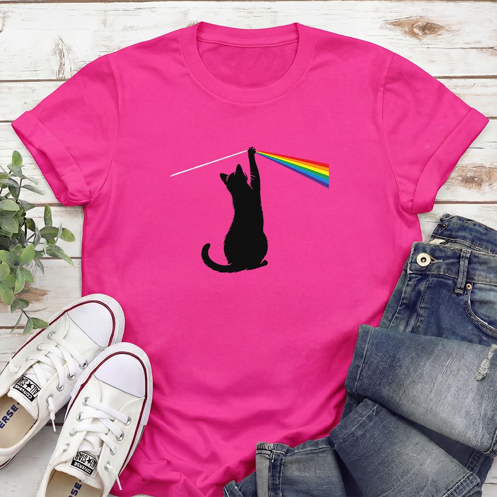 The Cat Side Of The Moon Standard Tee Pink
