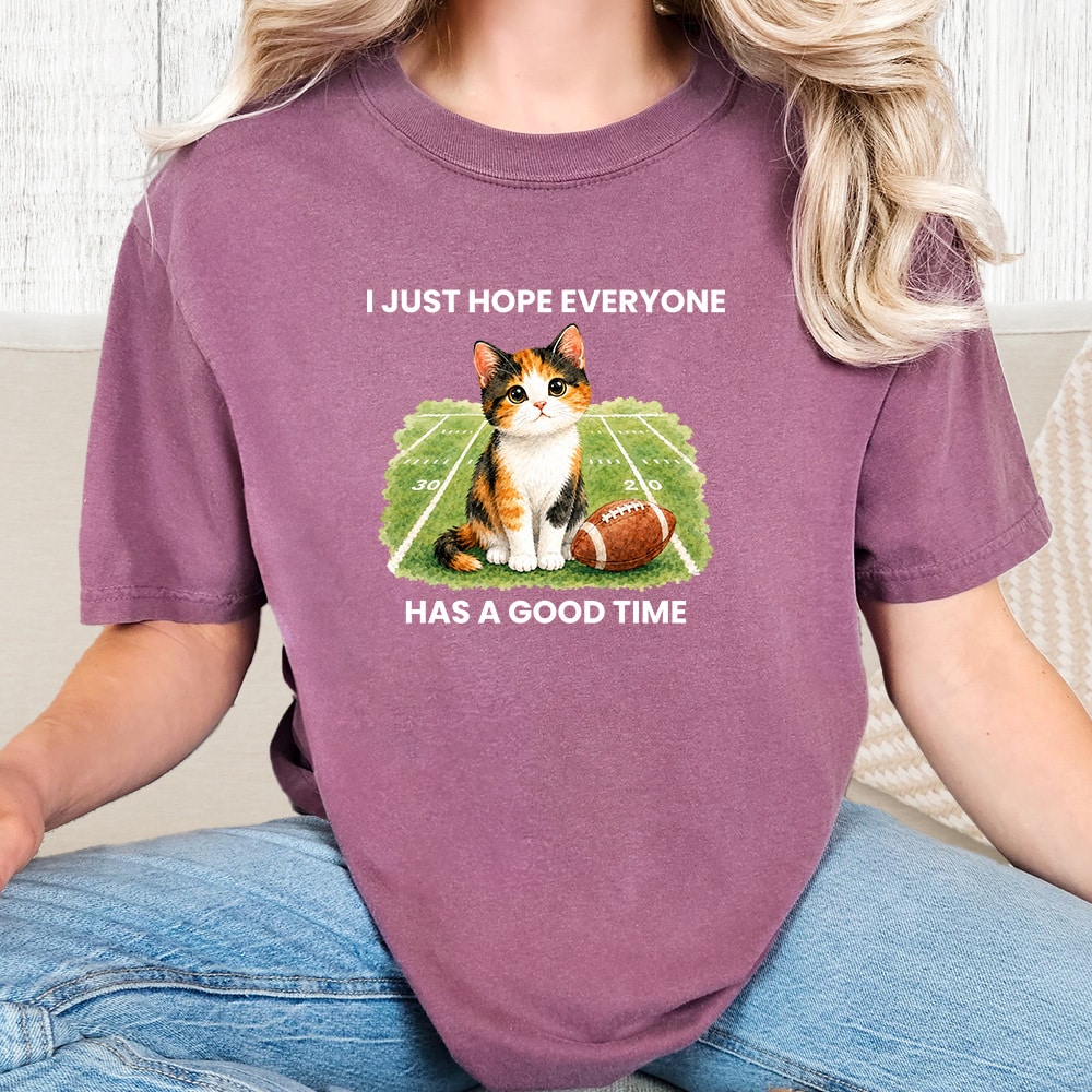 Comfort Colors I Just Hope Everyone Has A Good Time Vintage Washed Tee - Berry