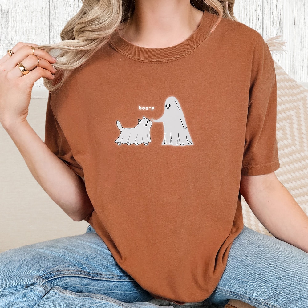 Comfort Colors Ghost Boo-p Vintage Washed Tee - Yam