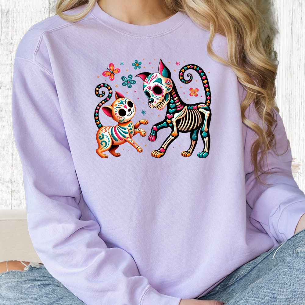 Comfort Colors Día de los Muertos Celebration Premium Sweatshirt - Orchid