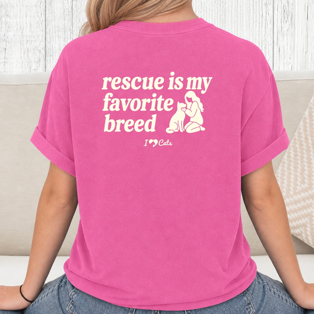 FUND 30 Meals For $30 and Get A FREE Comfort Colors Rescue Is My Favorite Vintage Washed Tee - Crunchberry