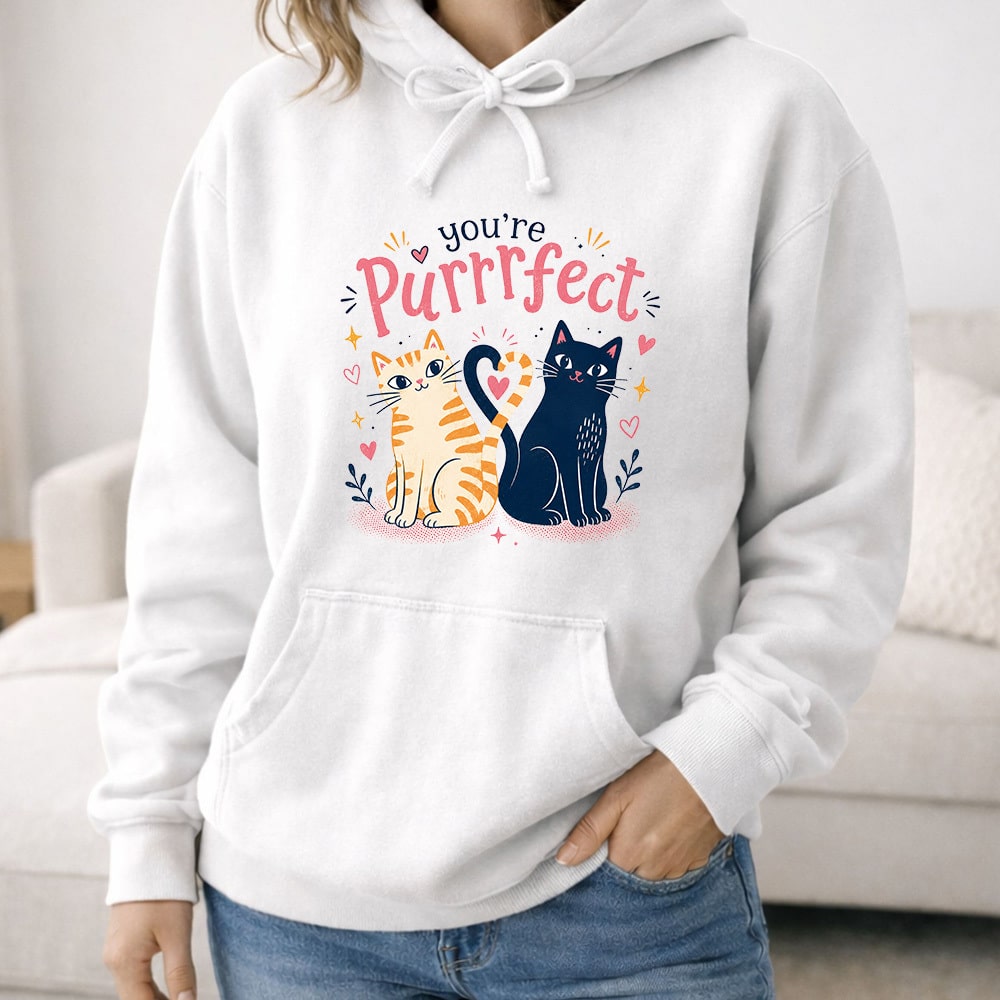 Comfort Colors You’re Purrrfect Premium Hoodie White