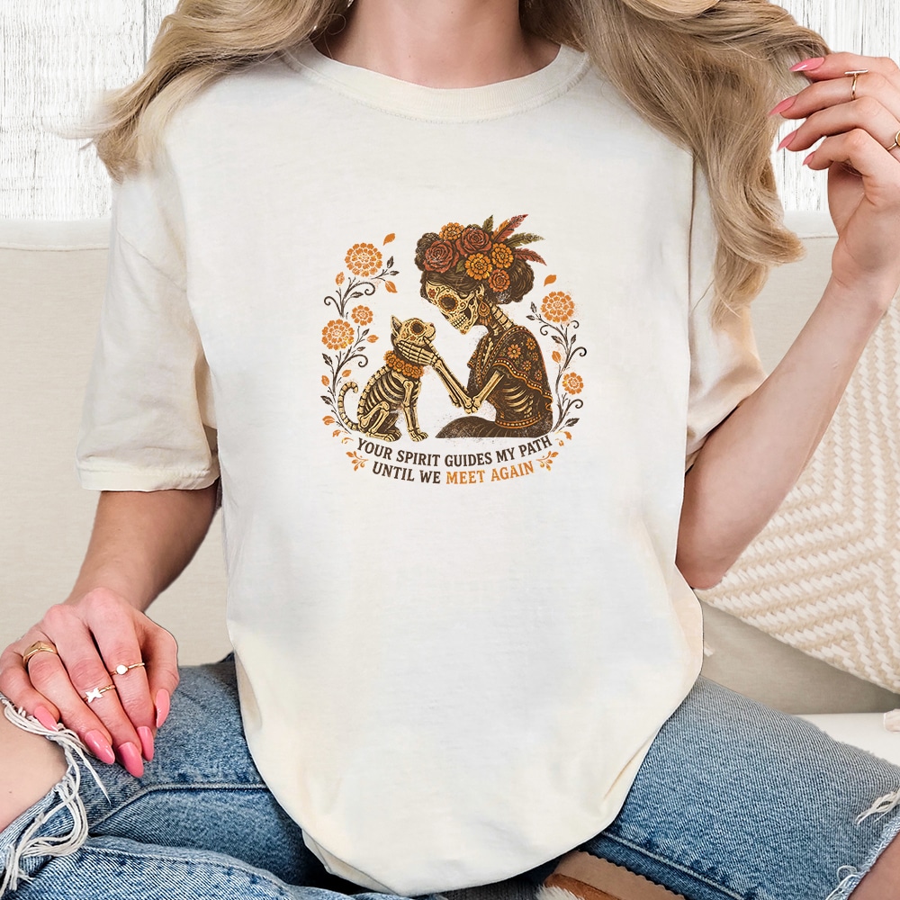 Comfort Colors Día de los Muertos Until We Meet Again Vintage Washed Tee - Ivory