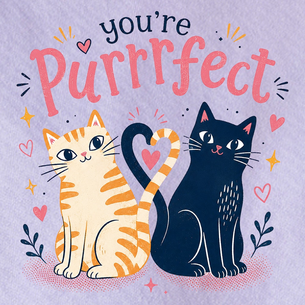 Comfort Colors You’re Purrrfect Premium Sweatshirt - Orchid - Image 2