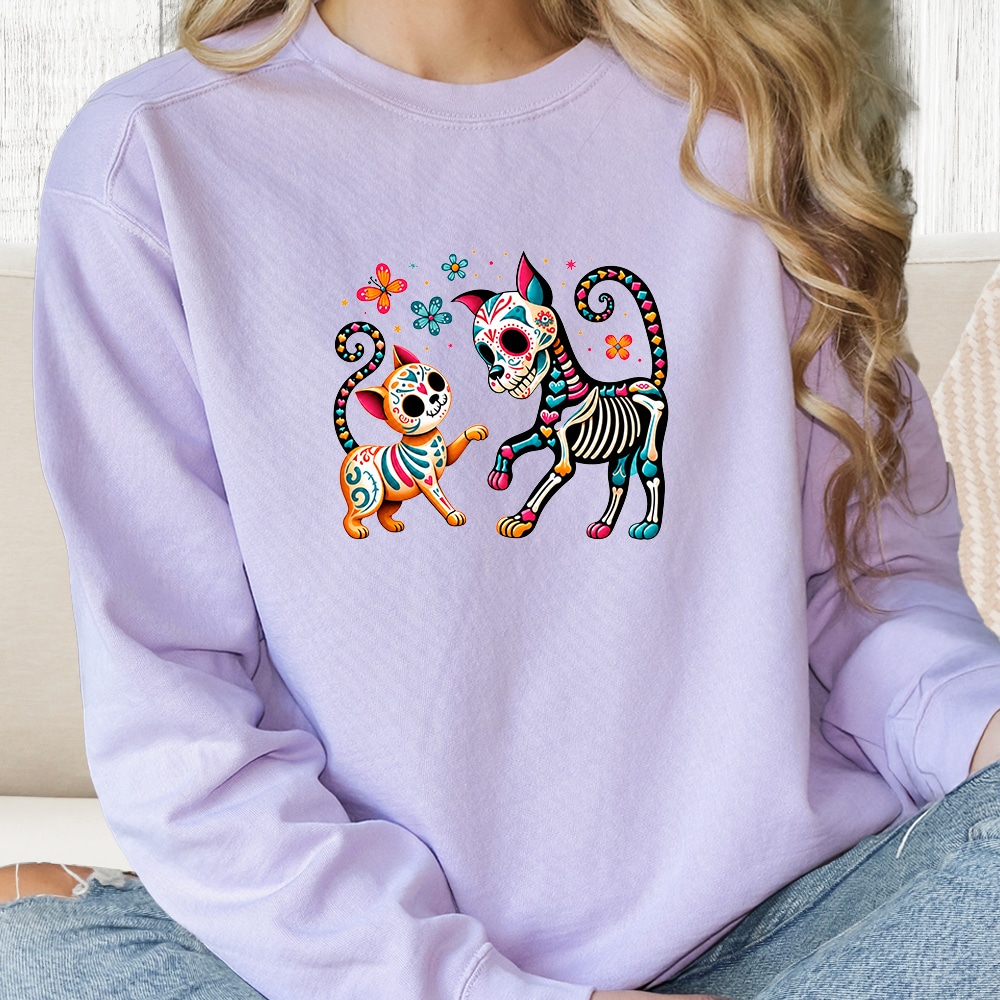 Comfort Colors Dia de los Muertos Celebrations Premium Sweatshirt - Orchid
