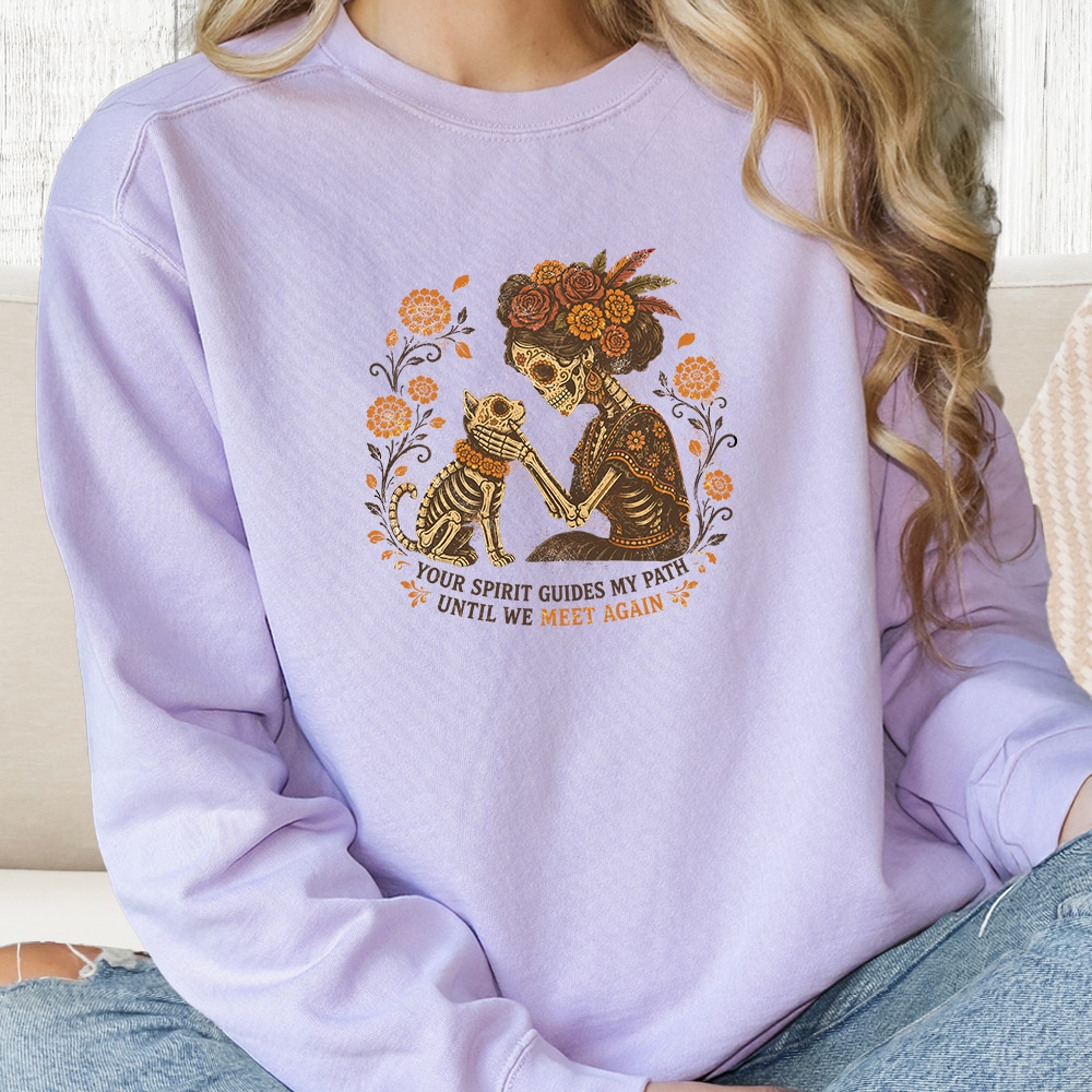 Comfort Colors Día de los Muertos Until We Meet Again Premium Sweatshirt - Orchid