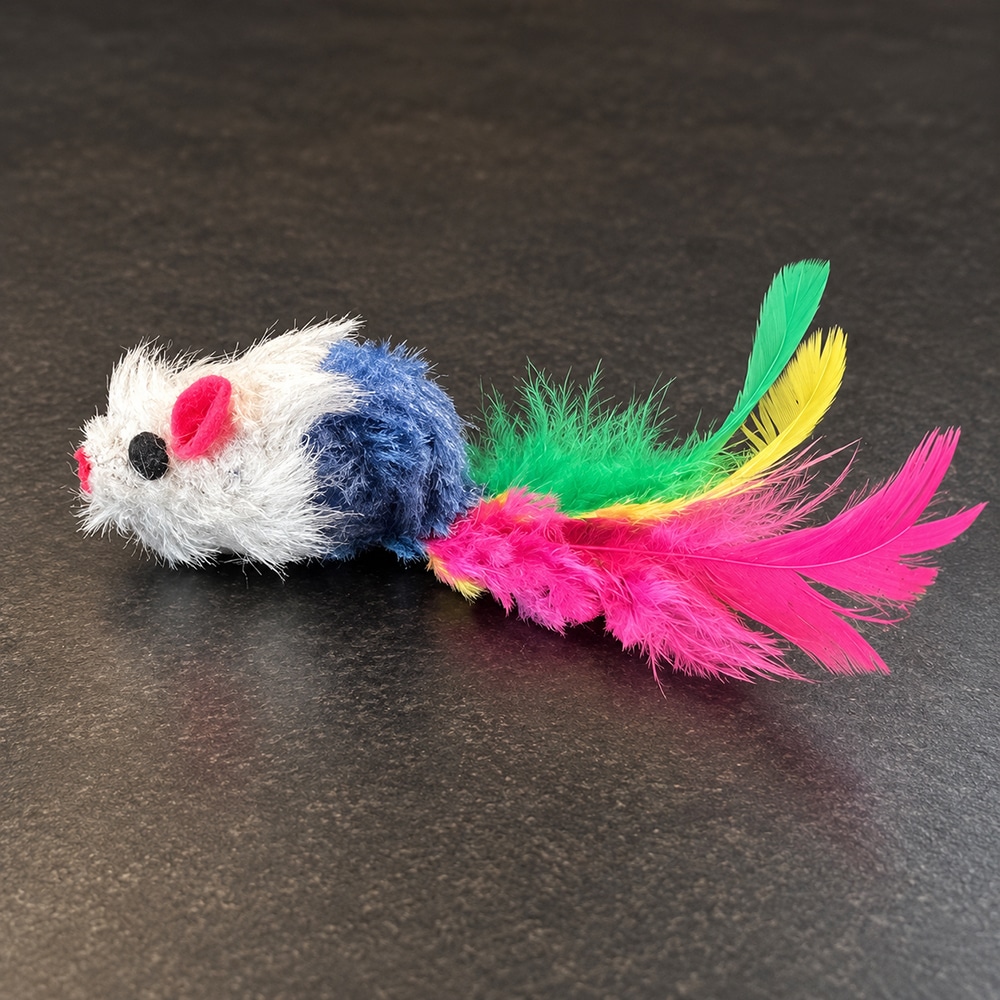 Mardi Gras Kitty Toy - Blue