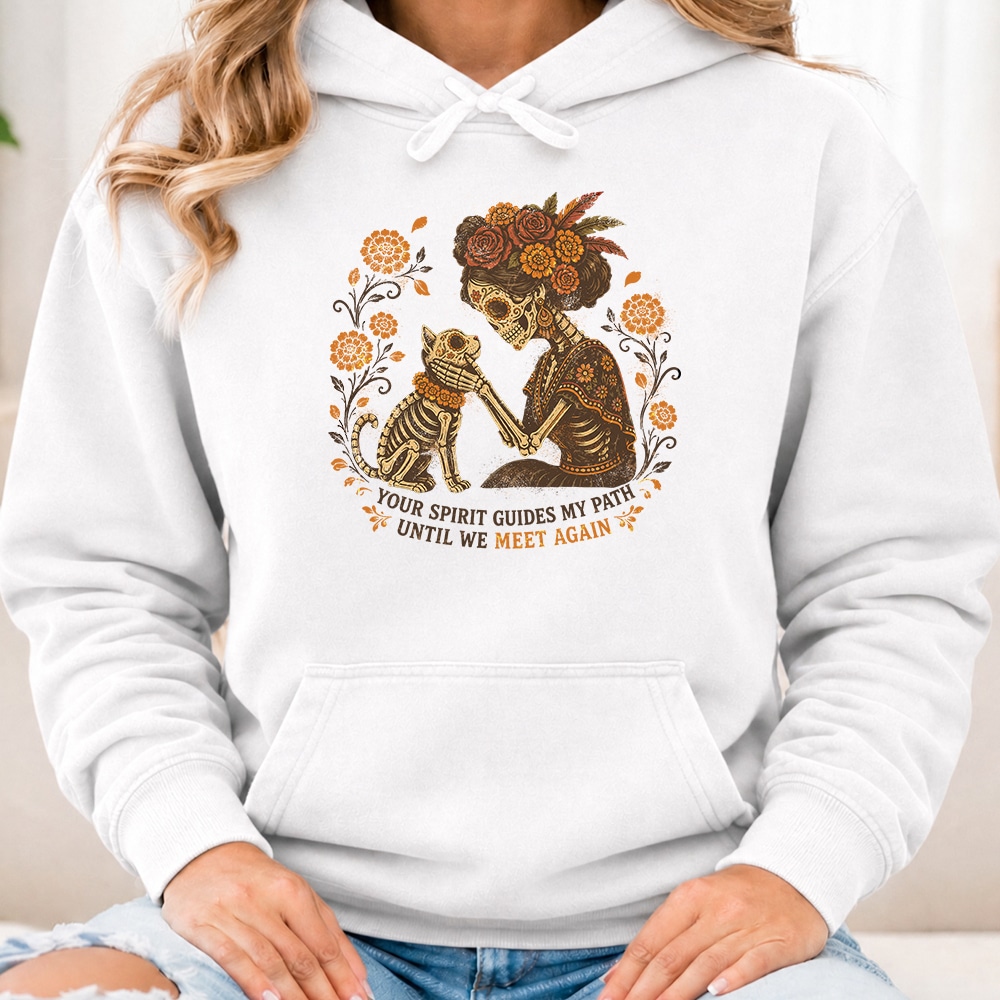 Comfort Colors Día de los Muertos Until We Meet Again Premium Hoodie White