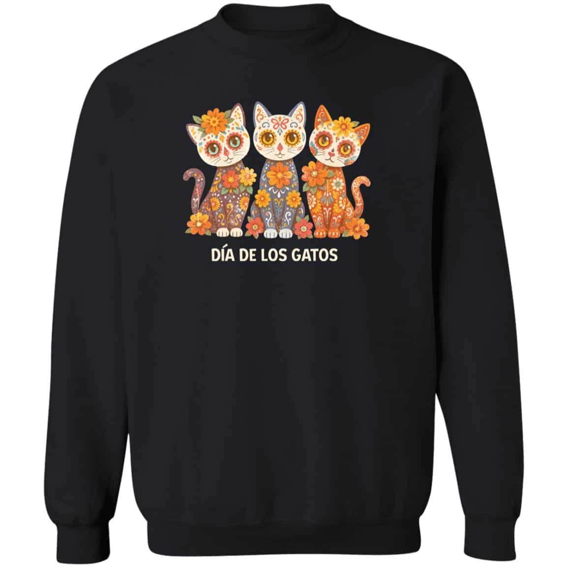 Día de los Gatos Sweatshirt Black