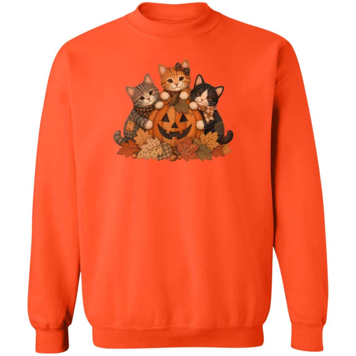 Autumn Kitty Pumpkin Sweatshirt Orange