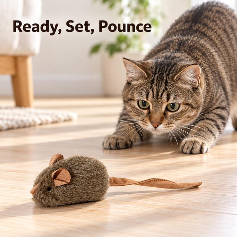 Motion-Activated Squeaky Plush Mouse Cat Toy