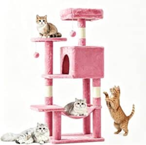 Sweetcrispy 44 Inch Cat Tree Tower 