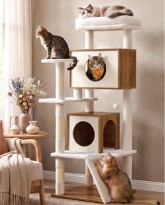 Feandrea Cat Tree, 5-Tier Cat Tower