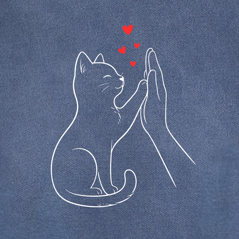 Comfort Colors High Five Hearts Premium Sweatshirt - Denim - Image 2