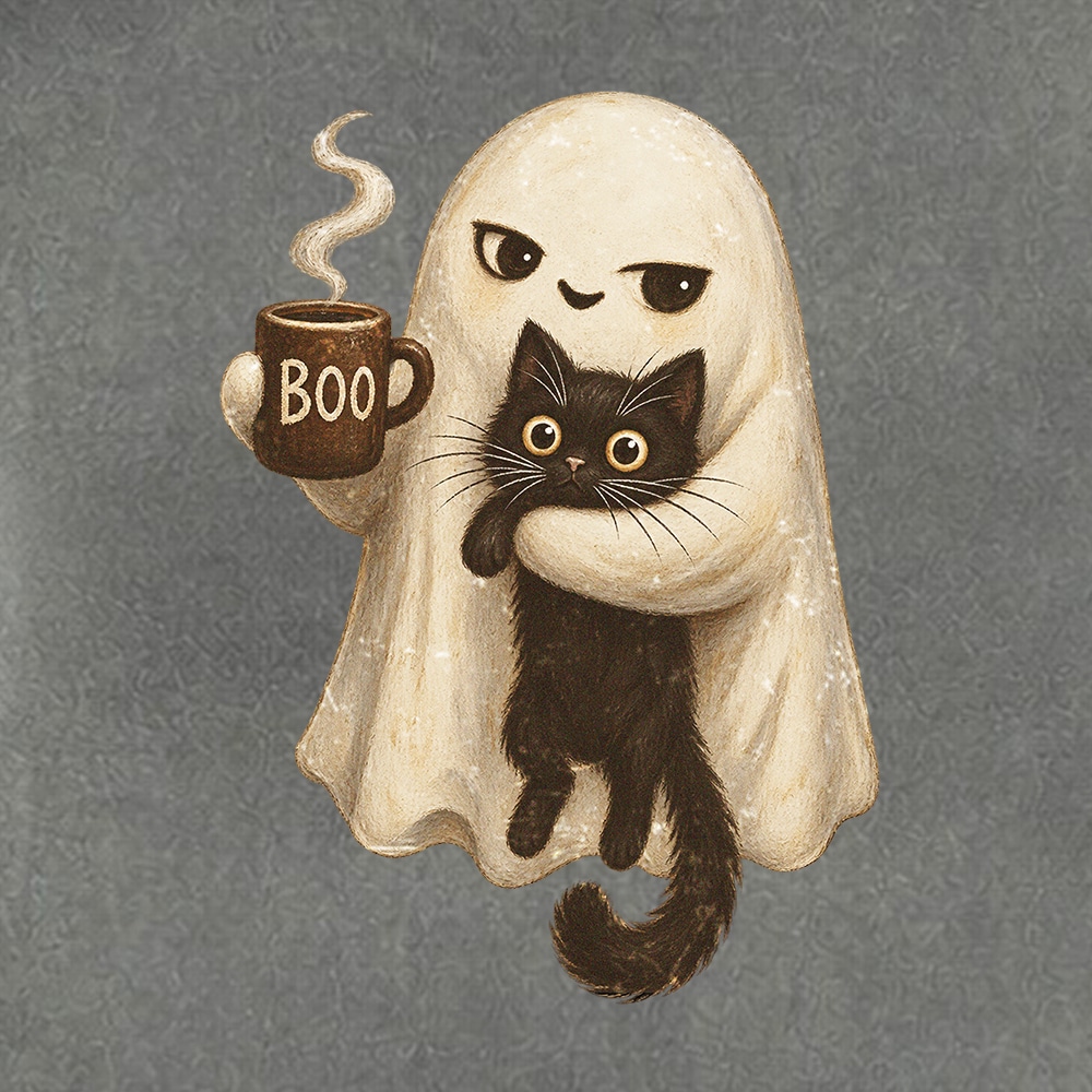 Comfort Colors Ghost Snuggle Coffee Premium Hoodie Grey - Image 2