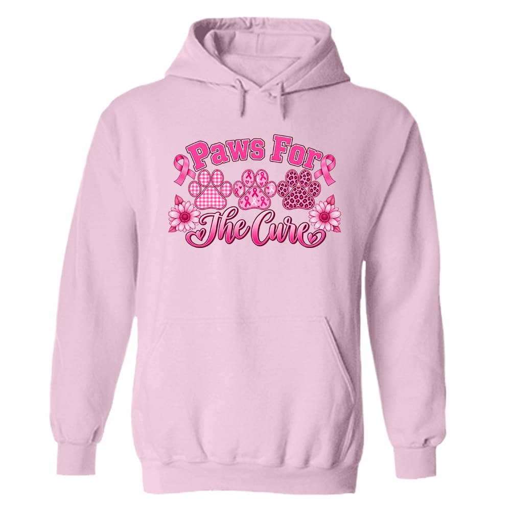 Paws For The Cure Hoodie Light Pink