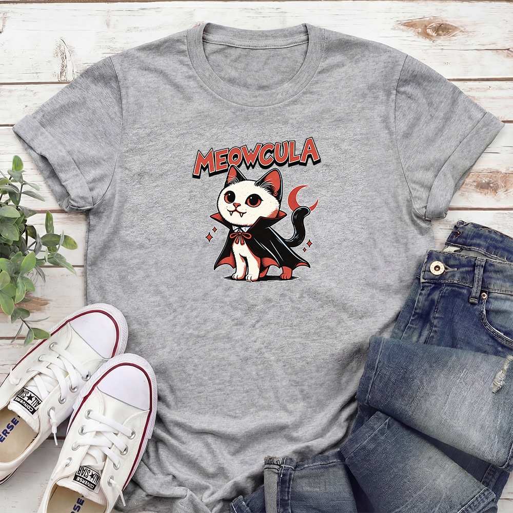 Meowcula Standard Tee Heather Grey