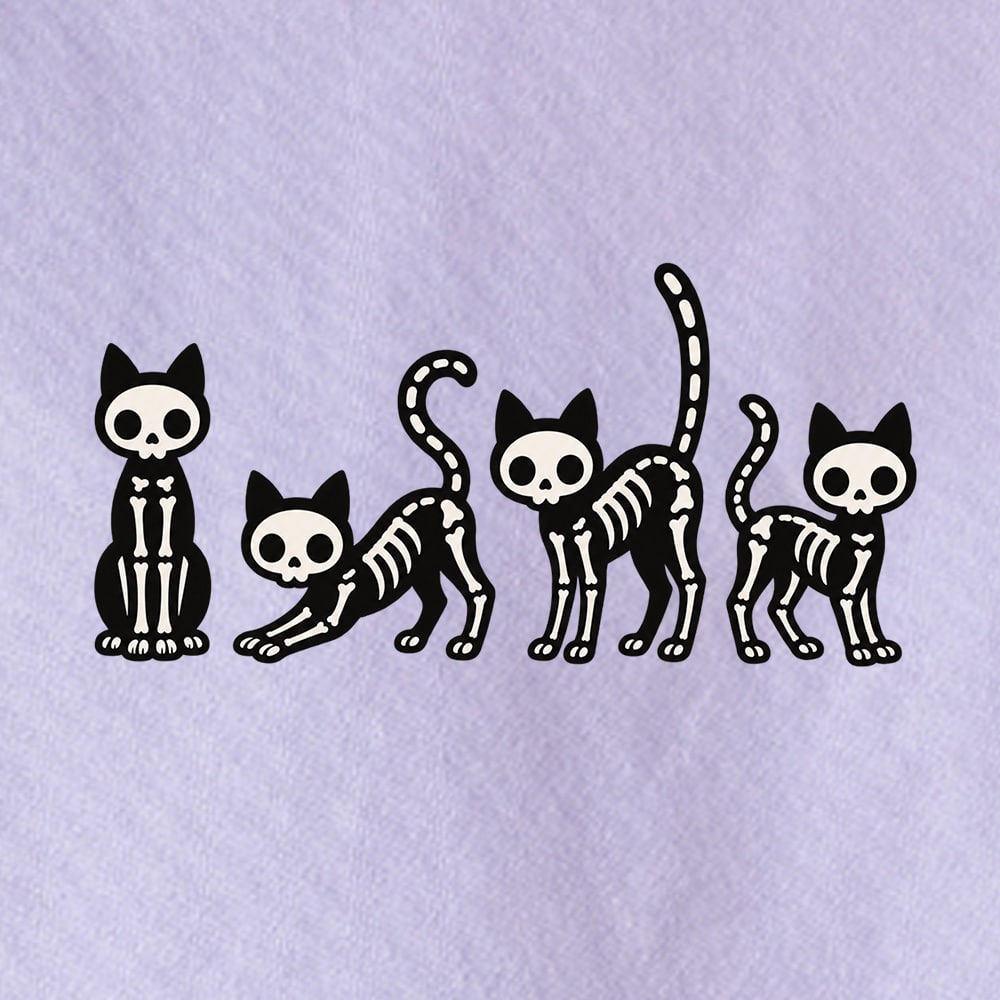 Comfort Colors Kitty Skeletons Premium Sweatshirt - Orchid - Image 2