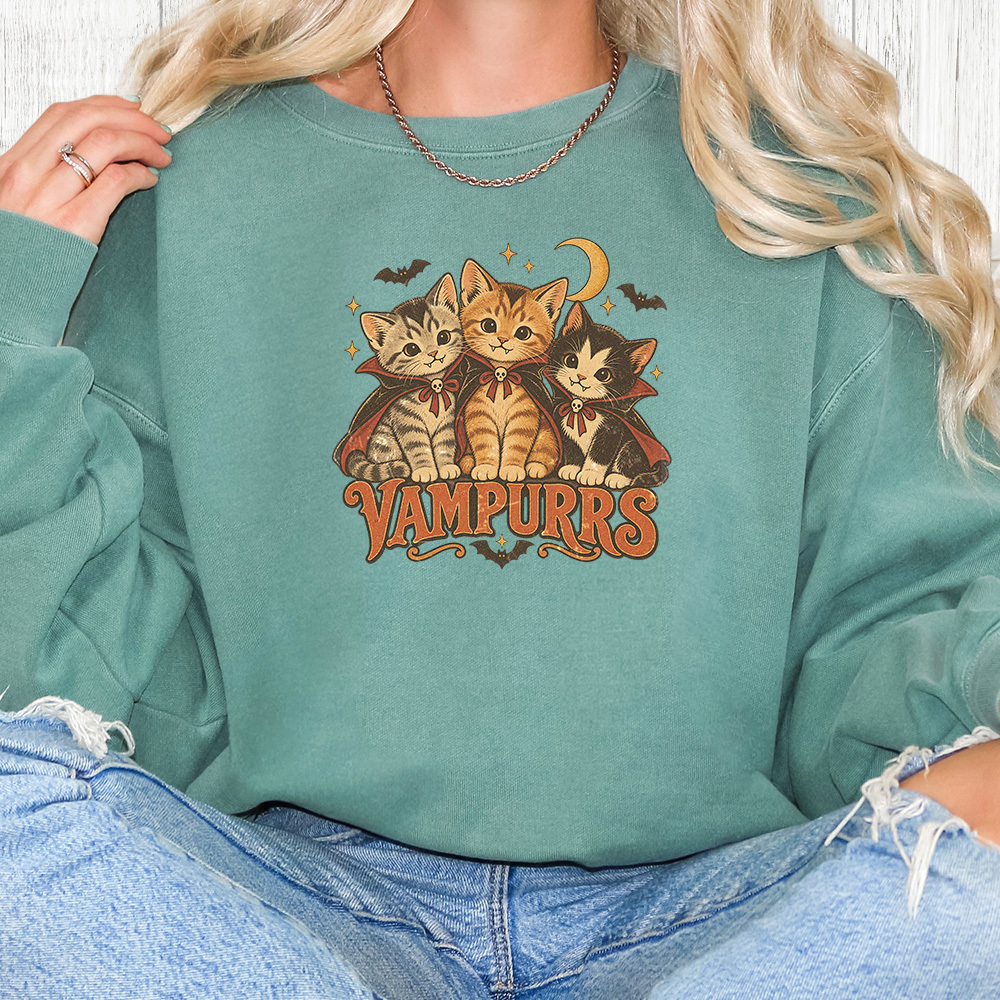 Comfort Colors Vampurrs Premium Sweatshirt - Light Green