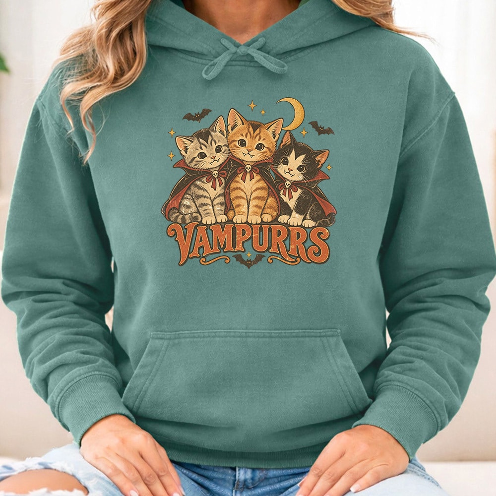 Comfort Colors Vampurrs Premium Hoodie Light Green